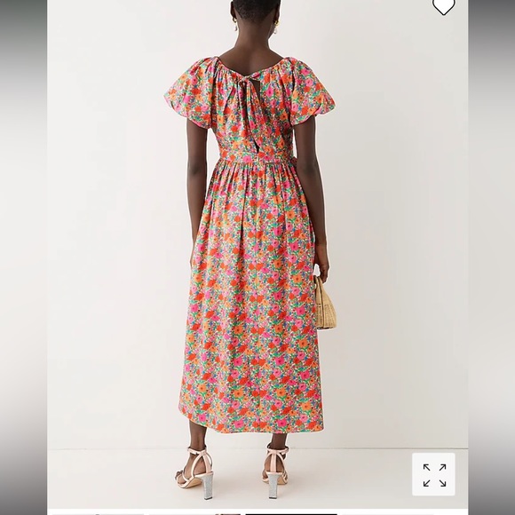JCrew Collection bow-back puff-sleeve dress in Liberty® Meadow Song fabric, 4 - Picture 3 of 8